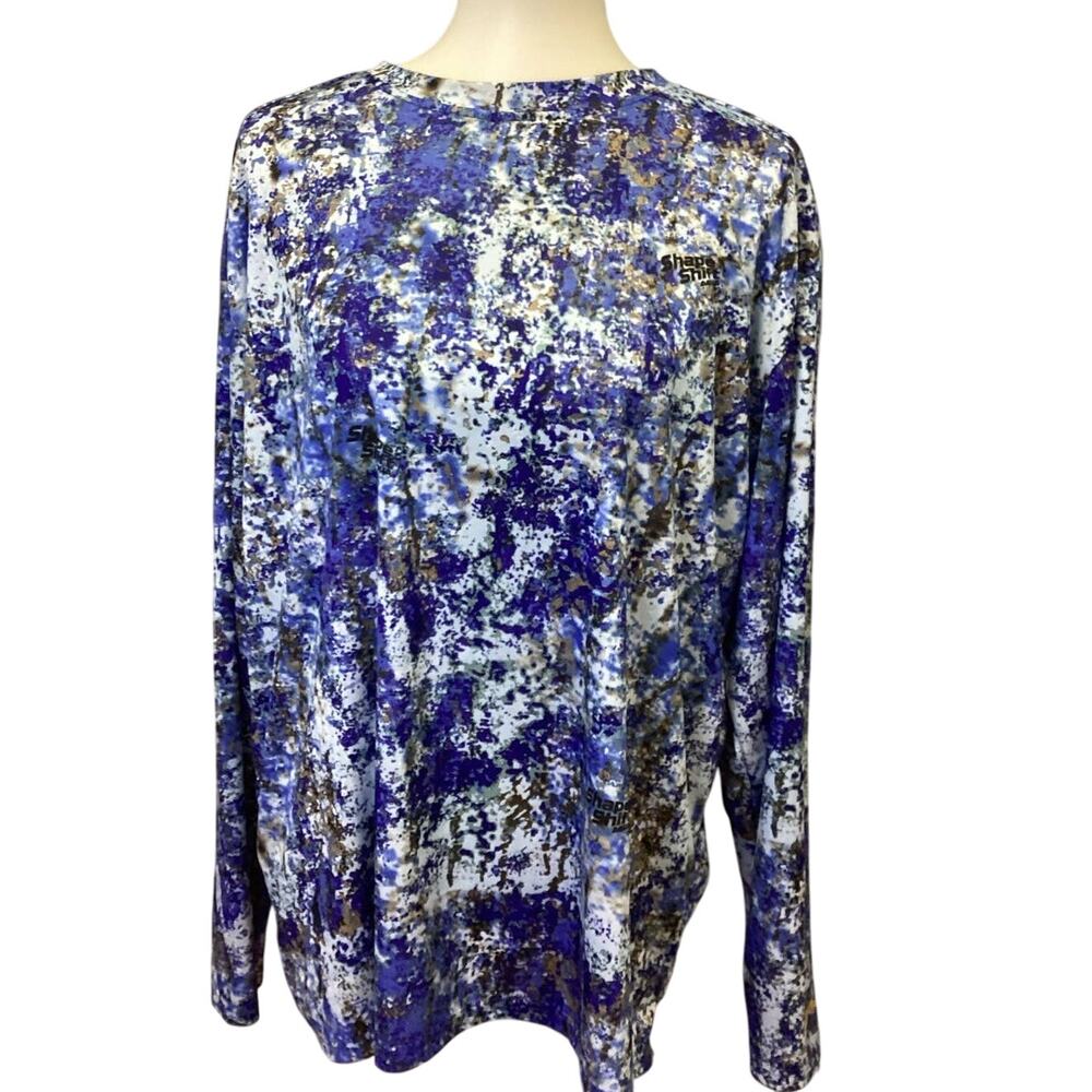 Gamehide Womans XL Shape Shift Aqua Polyester Long Sleeve Crew Neck Tee Shirt